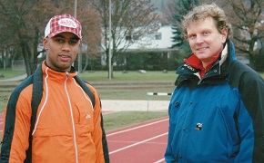 Figure: Marius Broening, German national champion and Olympic competitor in men’s 4x 100 meters, and I, his coach (from 1999-2006).
